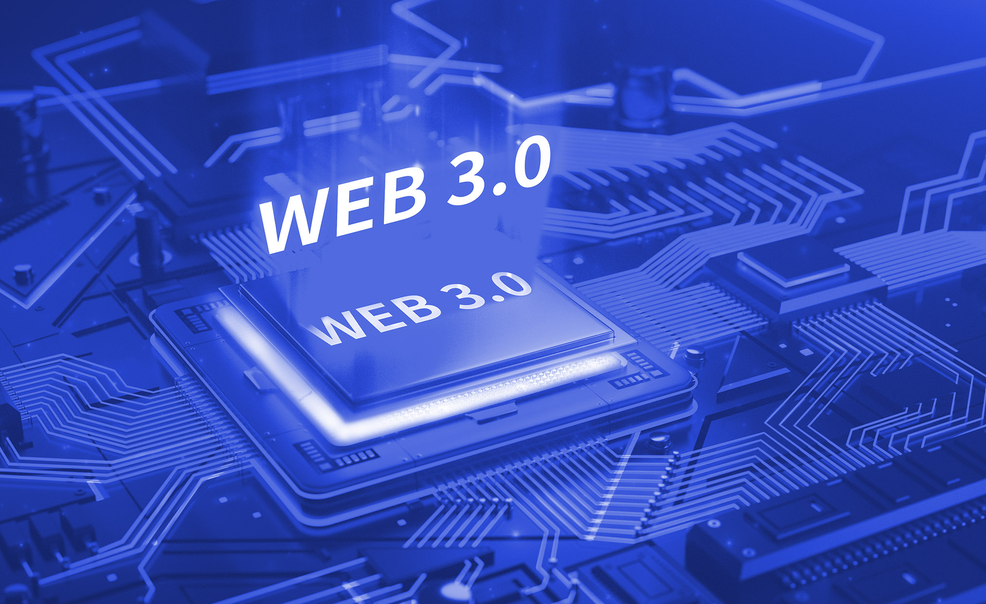 Web 3.0 Abstract Sign With Blockchain 3d Illustration